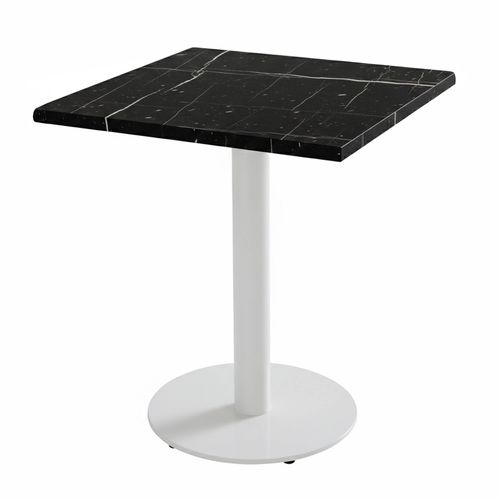 Plateau De Table Carré Stratifié 60 X 60 Cm Marbre Noir Haussmann