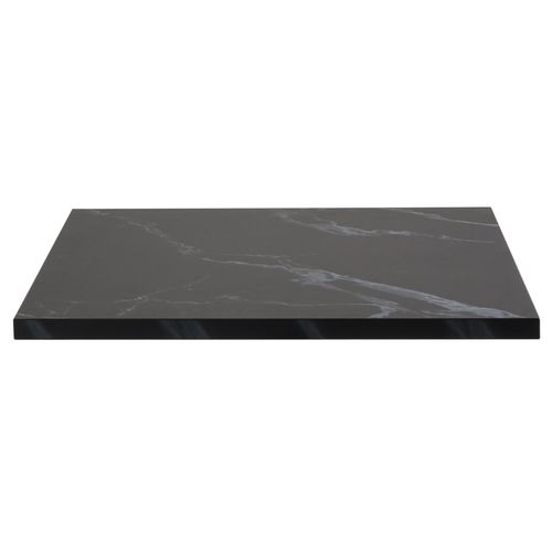 Plateau De Table Carré Stratifié 60 X 60 Cm Marbre Noir Rivoli