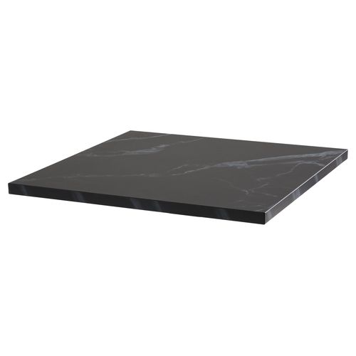 Plateau De Table Carré Stratifié 60 X 60 Cm Marbre Noir Rivoli
