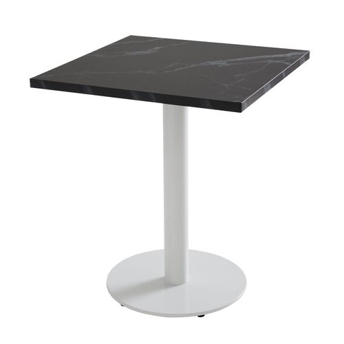 Plateau De Table Carré Stratifié 60 X 60 Cm Marbre Noir Rivoli
