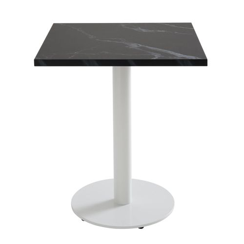 Plateau De Table Carré Stratifié 60 X 60 Cm Marbre Noir Rivoli