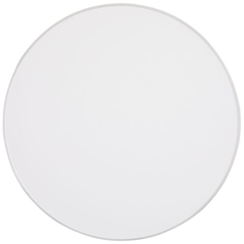 Plateau De Table Rond Blanc Avec Cerclage Argent 60 Cm Montmartre