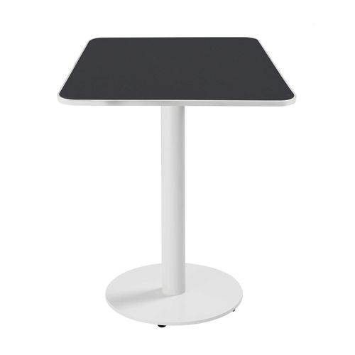 Plateau De Table Carré Noir Cerclage Argent 60cm Montmartre