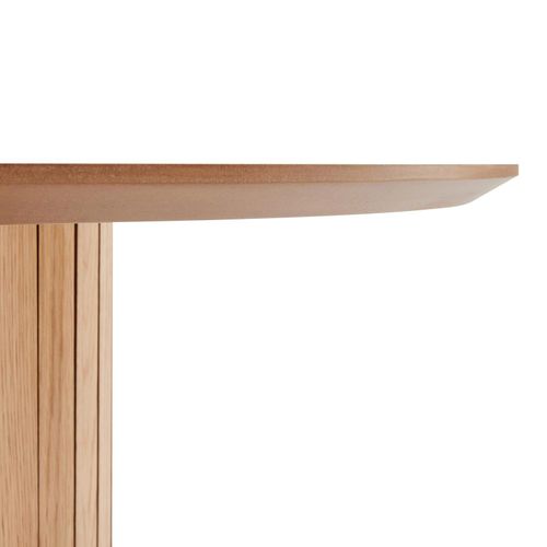 Table à Manger Avec Plateau En Mdf Plaqué Chêne 10 Personnes