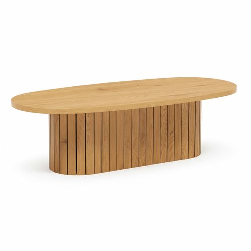 Table Basse Ovale En Mélaminé Bois