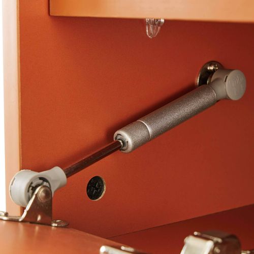 Meuble TV 2 Portes En Acier Et Mdf Décor Mélaminé 150 Cm Orange