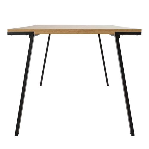 Table à Manger Rectangulaire En Mélaminé Et Acier 180 Cm