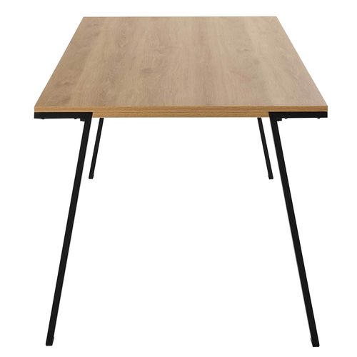 Table à Manger Rectangulaire En Mélaminé Et Acier 180 Cm