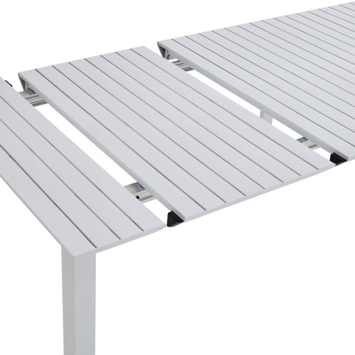Table De Jardin Extensible (52/260 X 100 X 74 Cm) En Aluminium, Extensia Blanc - Extensia