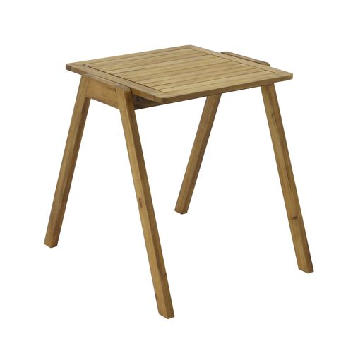 Table De Jardin Carrée En Bois D'eucalyptus