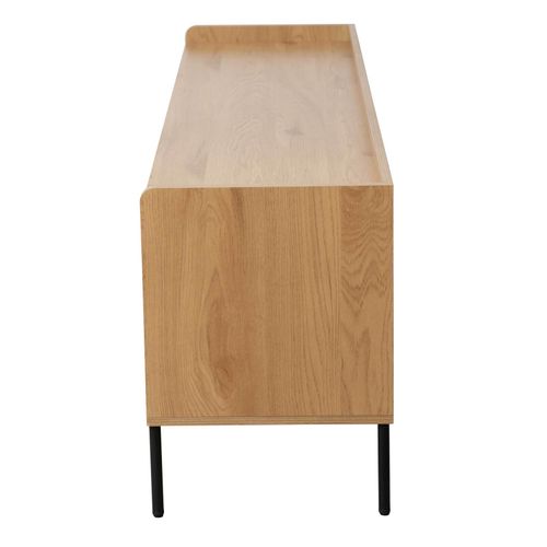 Meuble TV En Acier Et Mdf Décor Mélaminé 150 Cm Beige