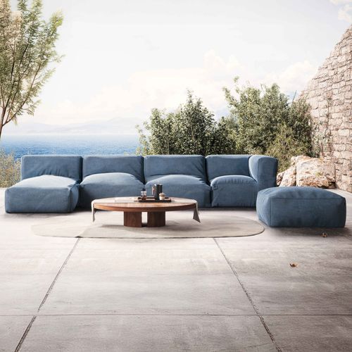 Salon De Jardin Modulable 5 Places Bleu Pacific Mixi