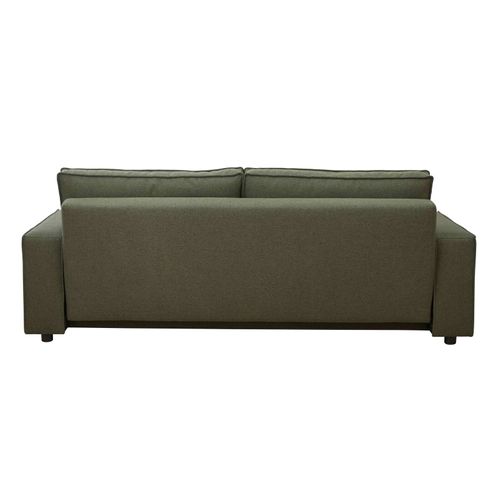 Canapé Convertible En Tissu 3 Places Vert L 220 Cm