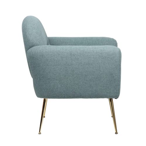Fauteuil Relax En Acier Et Tissu Bleu