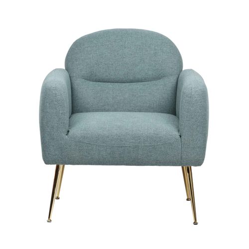 Fauteuil Relax En Acier Et Tissu Bleu