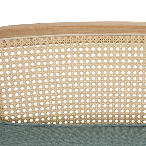 Fauteuil Relax En Acier, Rotin Synthétique Et Tissu Vert