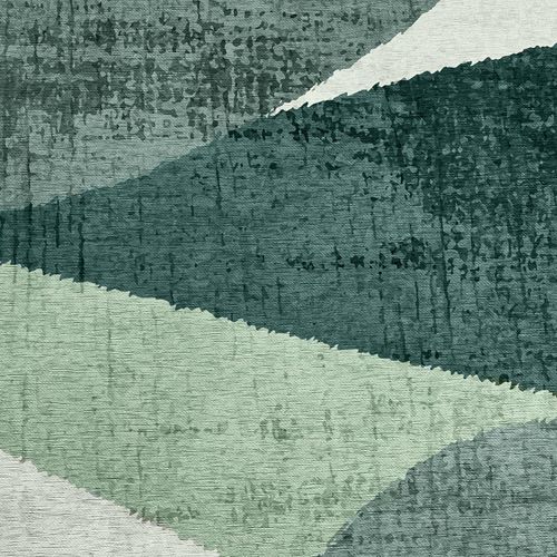 Tapis Chenille Rectangulaire En Polyester à Poils Courts Vert