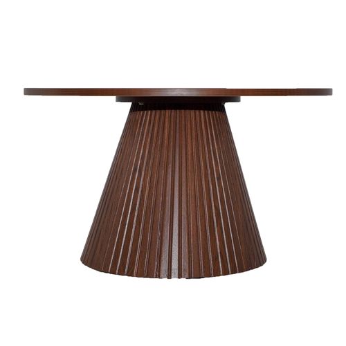 Table Basse Ronde 80 Cm Moderne Effet Bois Foncé