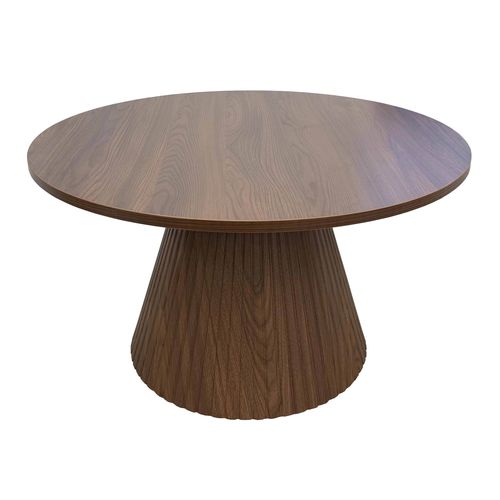 Table Basse Ronde 80 Cm Moderne Effet Bois Foncé