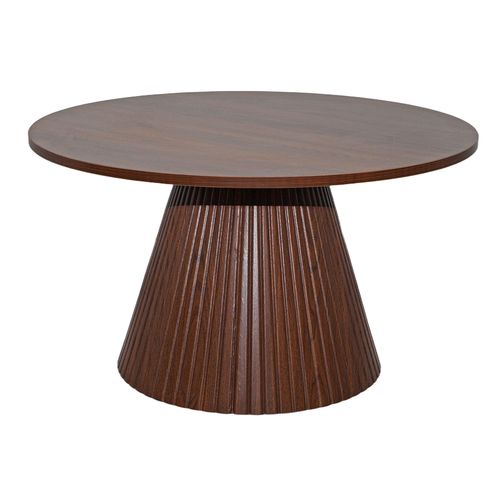 Table Basse Ronde 80 Cm Moderne Effet Bois Foncé