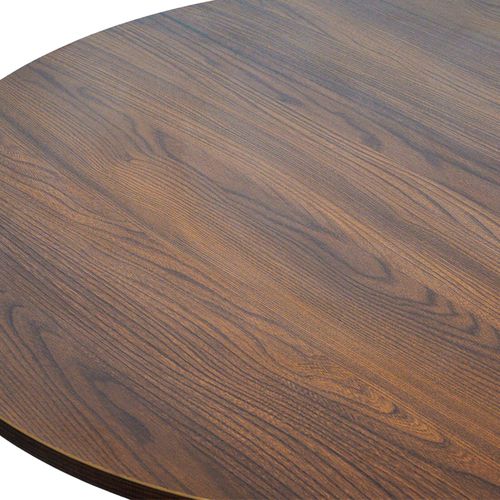 Table Basse Ronde 80 Cm Moderne Effet Bois Foncé