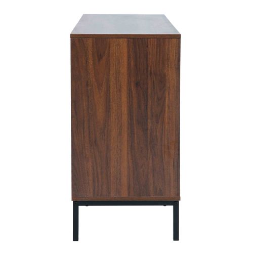 Commode à 6 Tiroirs En Mdf Décor Mélaminé Bois Foncé