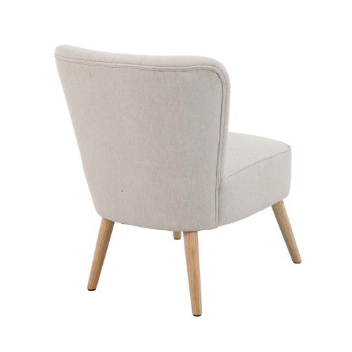 Lot De 2 Fauteuils Style Crapaud En Tissu Beige