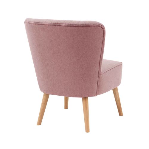 Lot De 2 Fauteuils Style Crapaud En Tissu Rose
