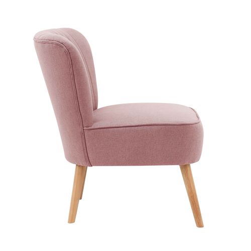 Lot De 2 Fauteuils Style Crapaud En Tissu Rose