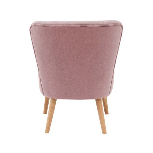 Lot De 2 Fauteuils Style Crapaud En Tissu Rose
