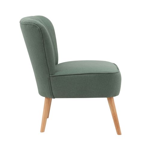 Lot De 2 Fauteuils Style Crapaud En Tissu Vert