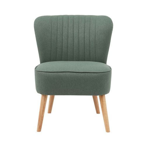 Lot De 2 Fauteuils Style Crapaud En Tissu Vert
