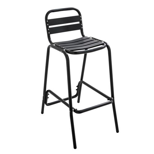 Tabouret Haut En Aluminium Anodisé Noir