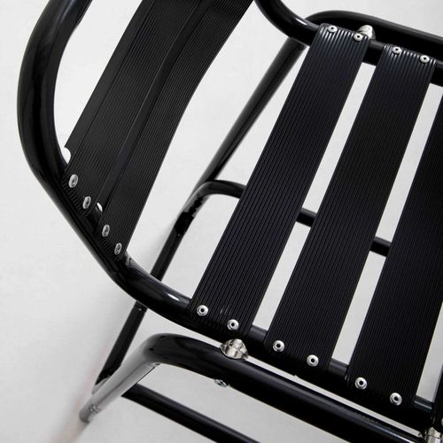 Tabouret Haut En Aluminium Anodisé Noir