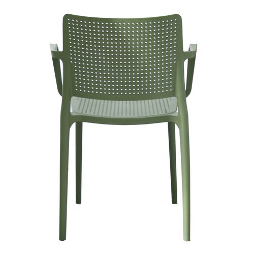 Lot De 4 Chaises De Terrasse En Plastique Vert Cactus