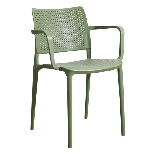 Lot De 4 Chaises De Terrasse En Plastique Vert Cactus