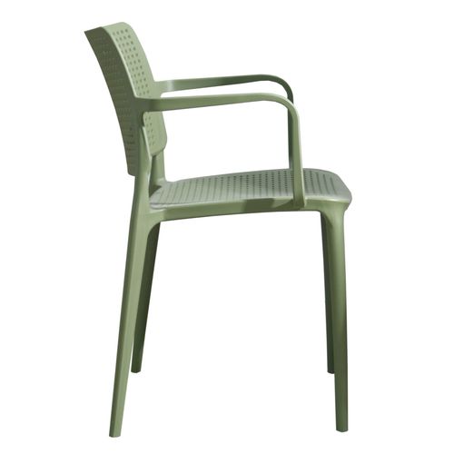 Lot De 4 Chaises De Terrasse En Plastique Vert Cactus