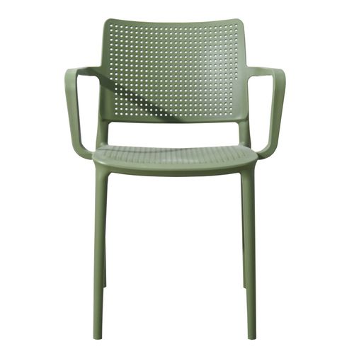 Lot De 4 Chaises De Terrasse En Plastique Vert Cactus