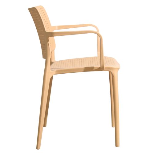 Lot De 4 Chaises De Terrasse En Plastique Jaune Clair Riga