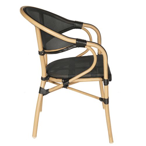 Chaise De Terrasse Empilable Bistrot Parisien Noire