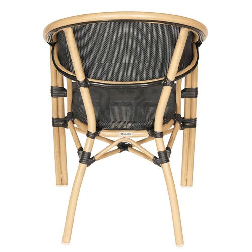 Chaise De Terrasse Empilable Bistrot Parisien Noire