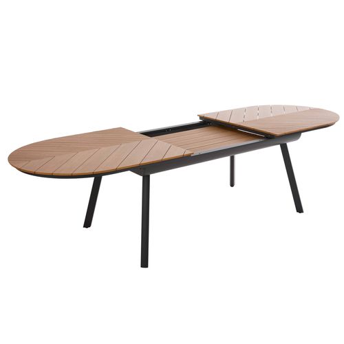 Ensemble Table Extensible 220/280 Cm Et 10 Chaises De Jardin