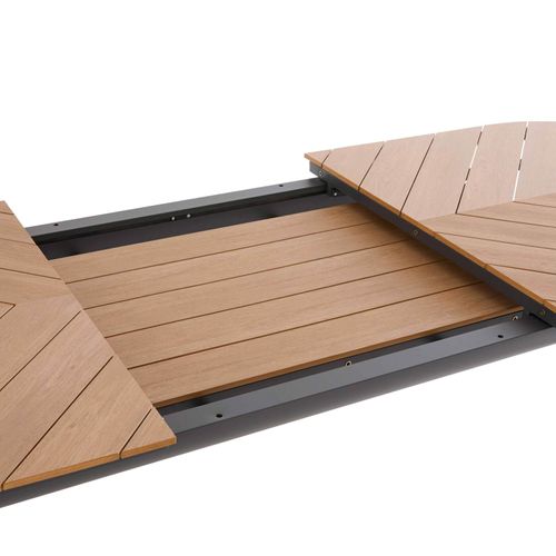 Ensemble Table Extensible 220/280 Cm Et 10 Chaises De Jardin