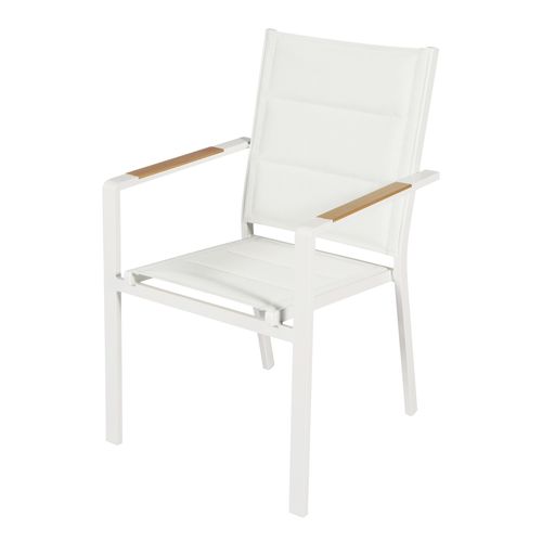 Lot De 2 Chaises De Jardin En Aluminium Et Textilène Blanc
