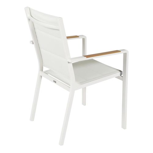 Lot De 2 Chaises De Jardin En Aluminium Et Textilène Blanc