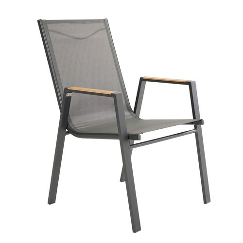 Lot De 2 Chaises De Jardin En Aluminium Et Textilène
