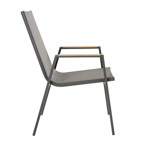 Lot De 2 Chaises De Jardin En Aluminium Et Textilène