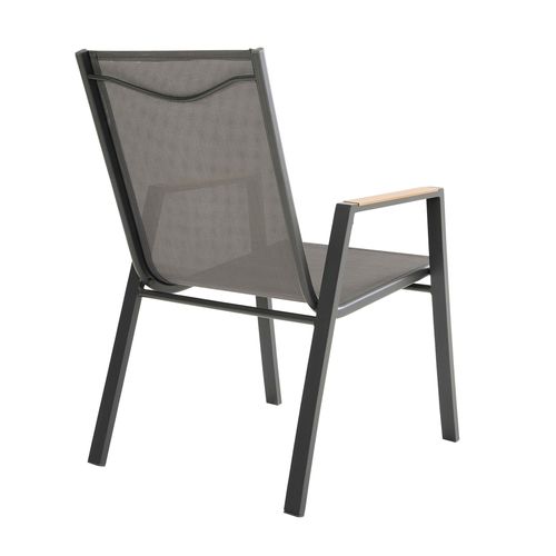 Lot De 2 Chaises De Jardin En Aluminium Et Textilène