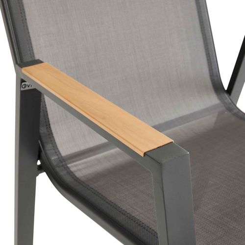 Lot De 2 Chaises De Jardin En Aluminium Et Textilène