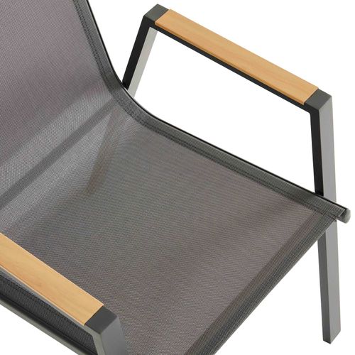 Lot De 2 Chaises De Jardin En Aluminium Et Textilène